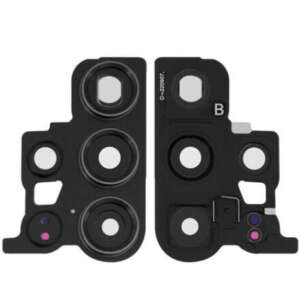 Скло камери Samsung A235 Galaxy A23 з рамкою чорного кольору (Сервісний оригінал з розбірки)