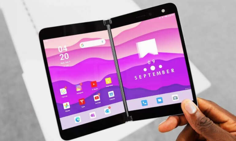 Фото нового смартфона Microsoft, що обертається на 360 градусів