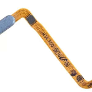 Шлейф для Samsung M34 5G з кнопкою включення та сканер відбитка пальця Blue (Сервісний оригінал з розбірки)