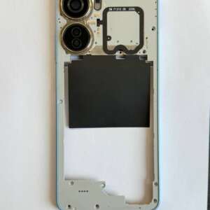 Середня частина корпусу зі склом камери + NFC для ZTE V40 Design Blue (Сервісний оригінал з розбірки)